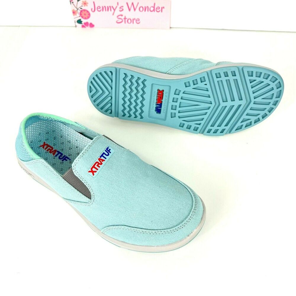 XTRATUF Women’s Yellowtail Espadrilles Slip On Shoes Sky Blue Size 8 XWH-202 NEW